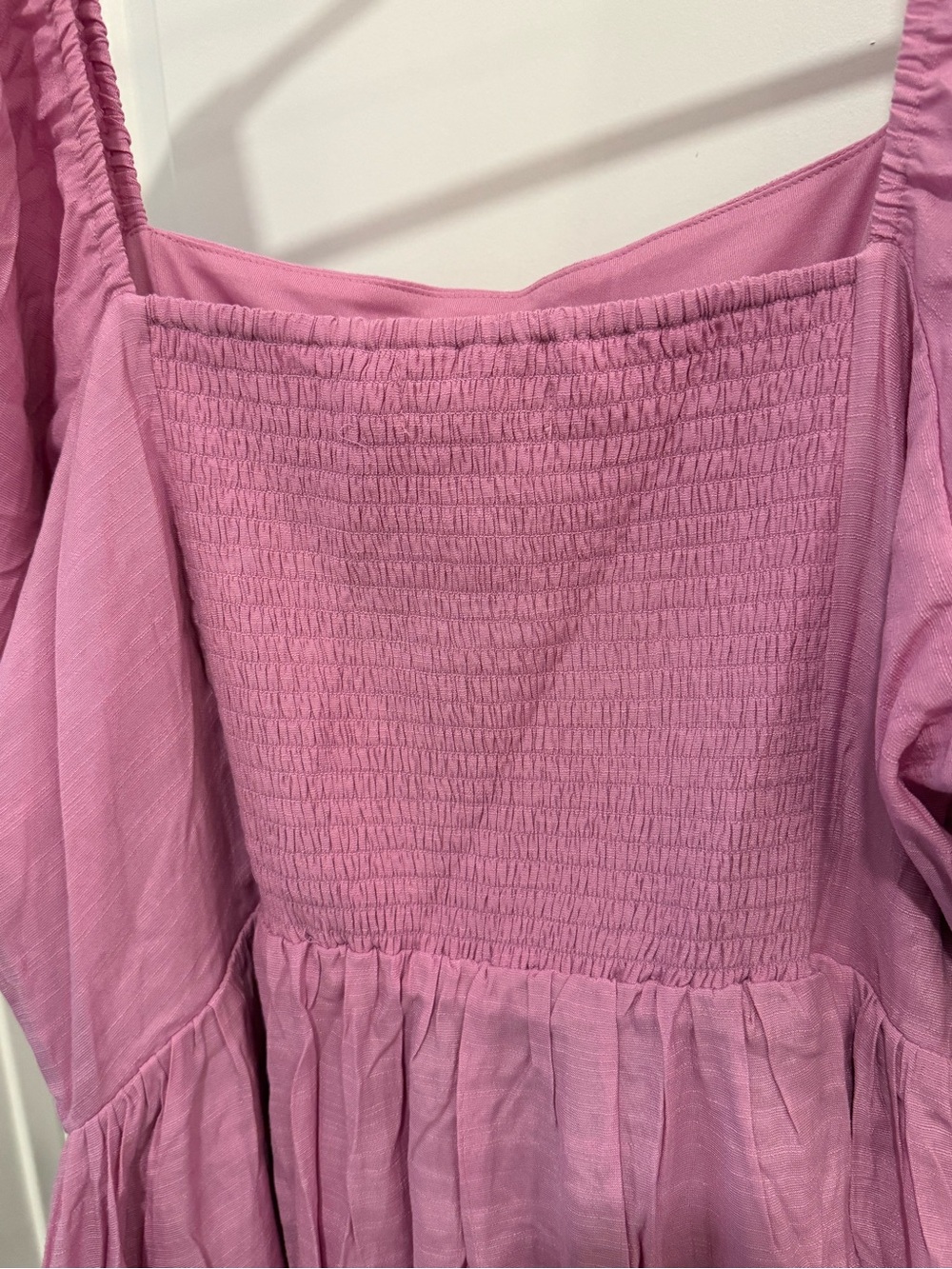 LC Lauren Conrad Plus Size Pink Pleated-Bodice Midi Dress Size 2X - Picture 8 of 12